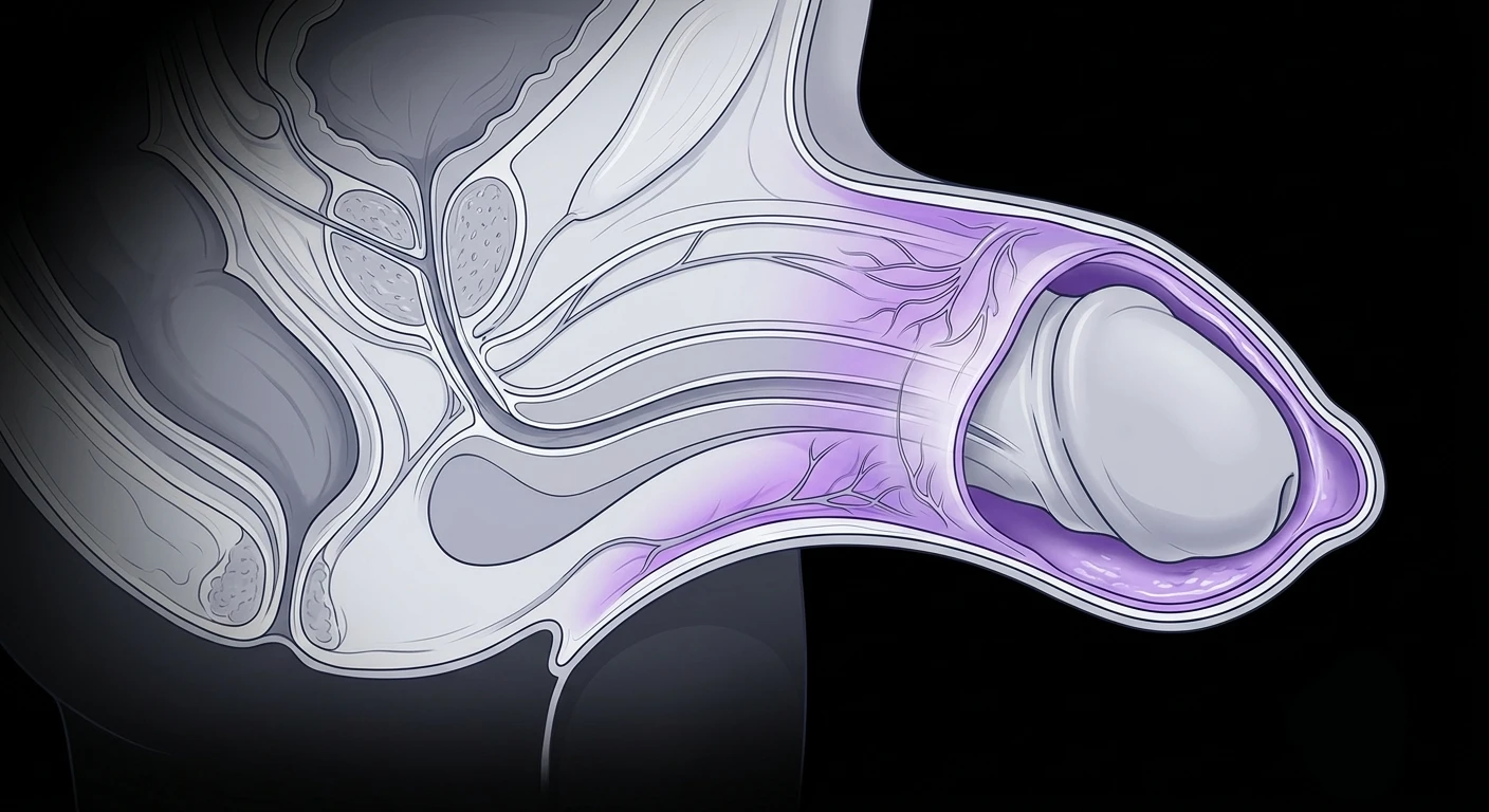 Medical illustration describing circumcision