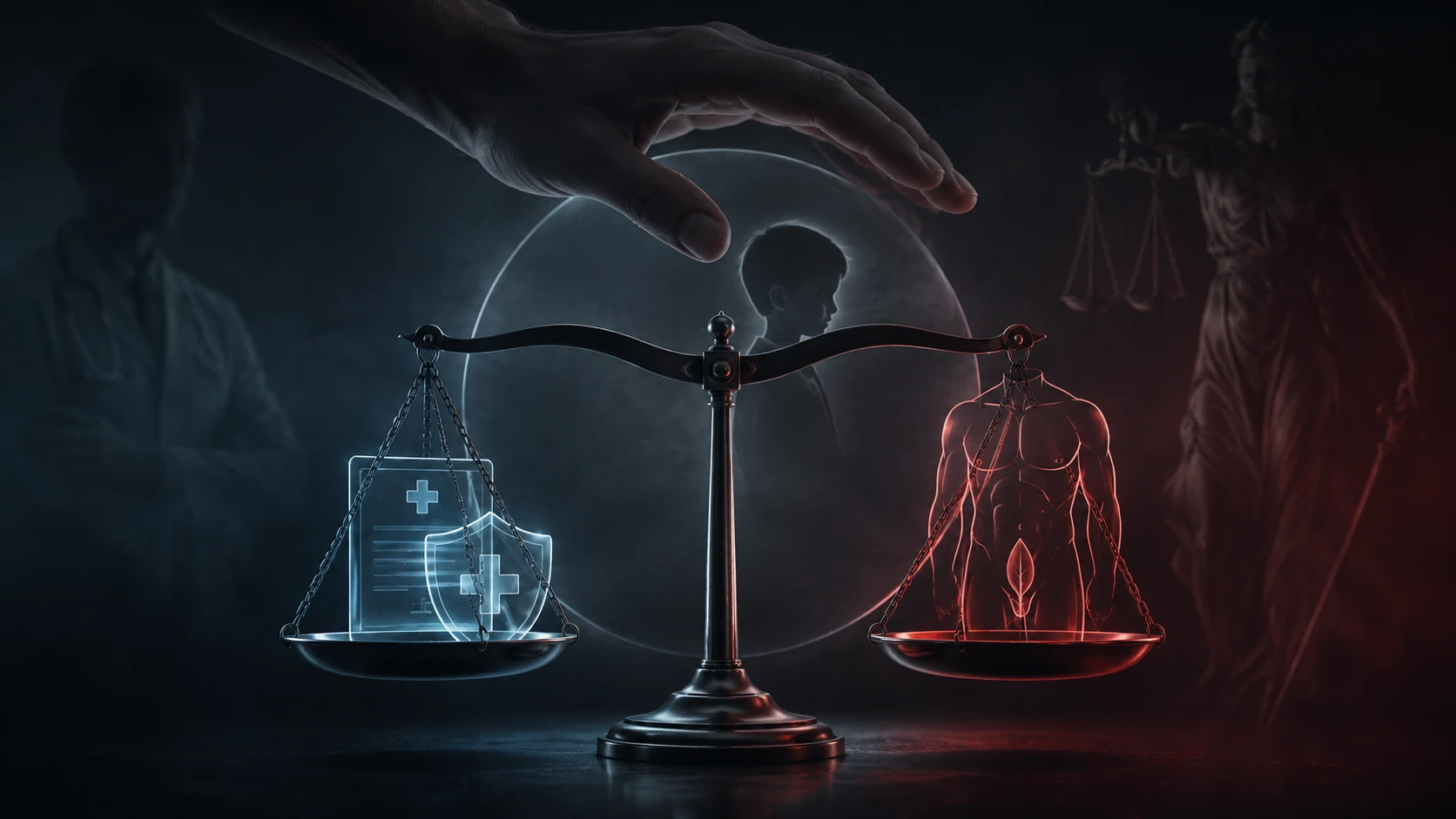 Medical illustration describing circumcision